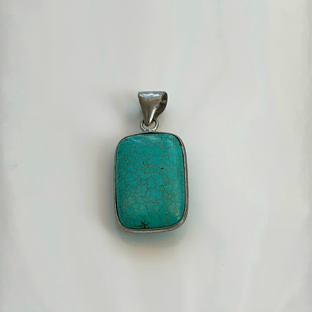 Genuine Turquoise Necklace Pendant